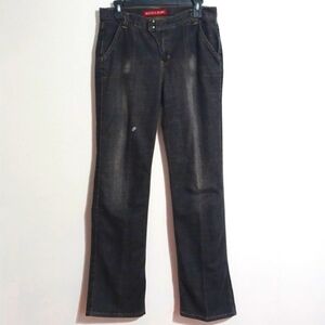 Size 10 black jeans. Long NAUTICA black pants. Faded, distressed, pockets.